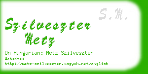 szilveszter metz business card